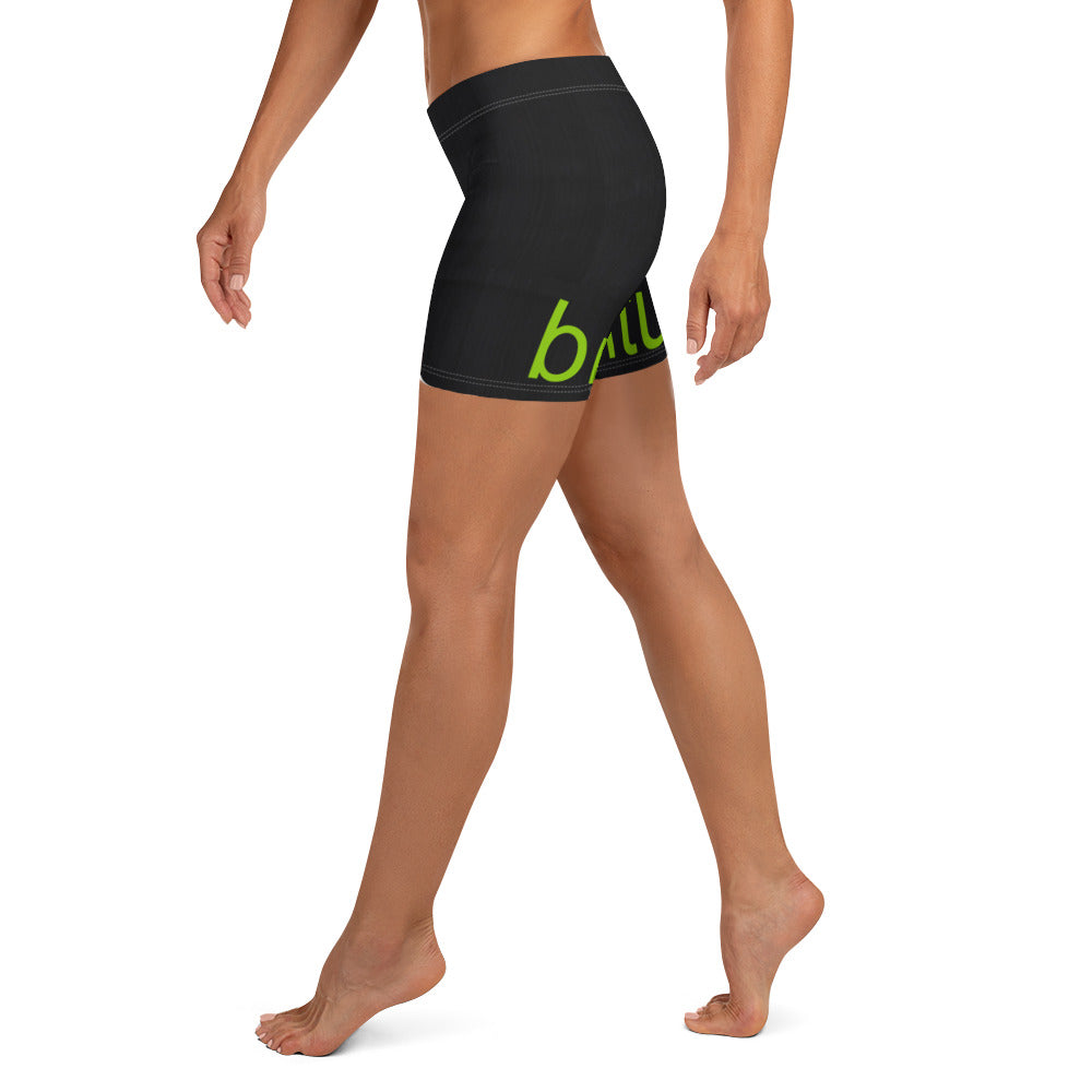 Brat Green Girls' Shorts. Black Gym Shorts. Lime Green Workout Shorts. WickedYo.